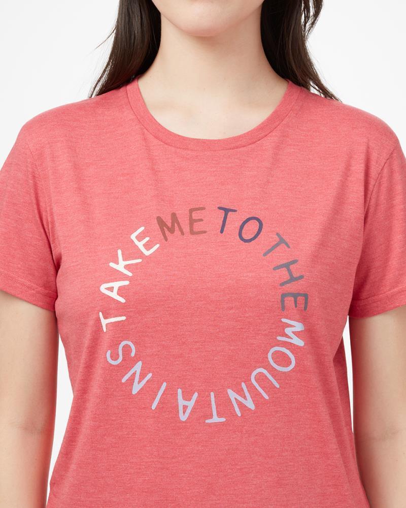To The Mountains T-Shirt - Womens - desert red heather 1