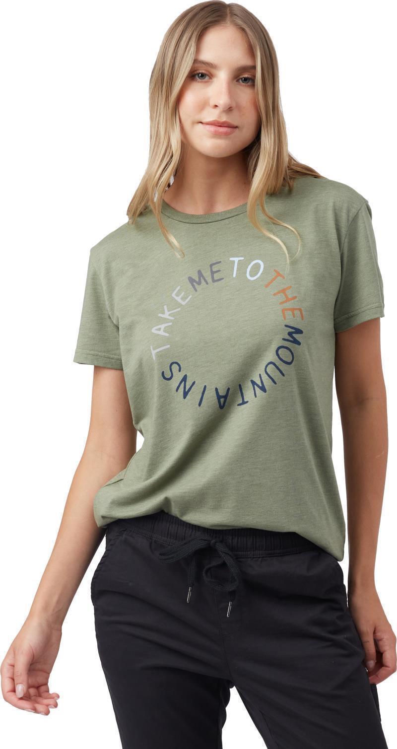 To The Mountains T-Shirt - Womens - lichen green heather 1