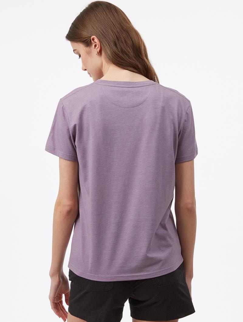 To The Mountains T-Shirt - Womens - purple ash heather 1