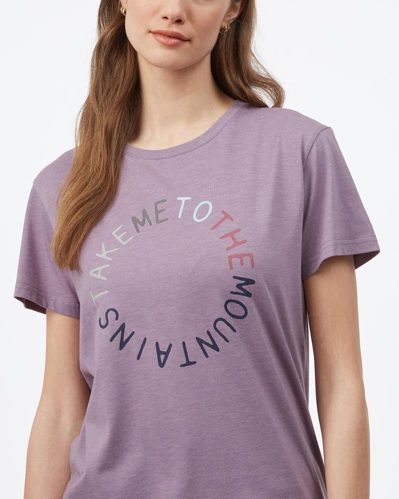 To The Mountains T-Shirt - Womens - purple ash heather 1