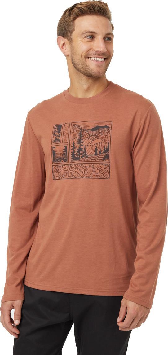 Topography Stamp LS - Mens - clay tile / coffee bean 1