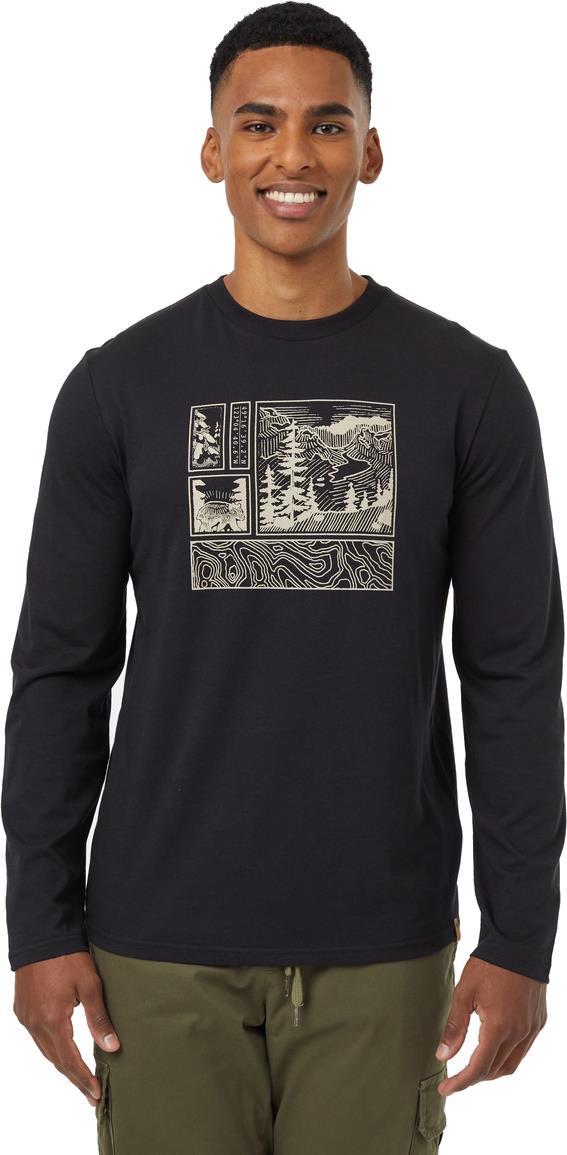 Topography Stamp LS - Mens - meteorite black / pale oak 1