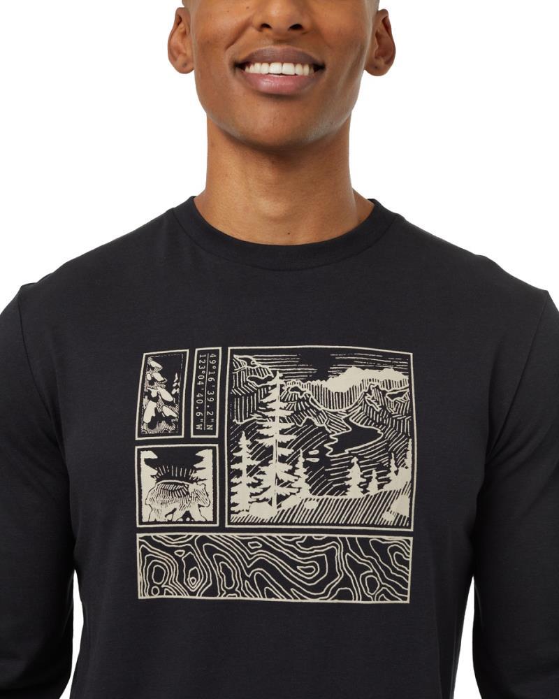 Topography Stamp LS - Mens - meteorite black / pale oak 1
