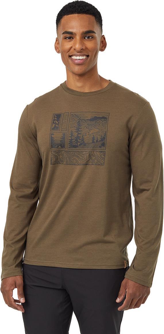 Topography Stamp LS - Mens - tundra / meteorite black 1