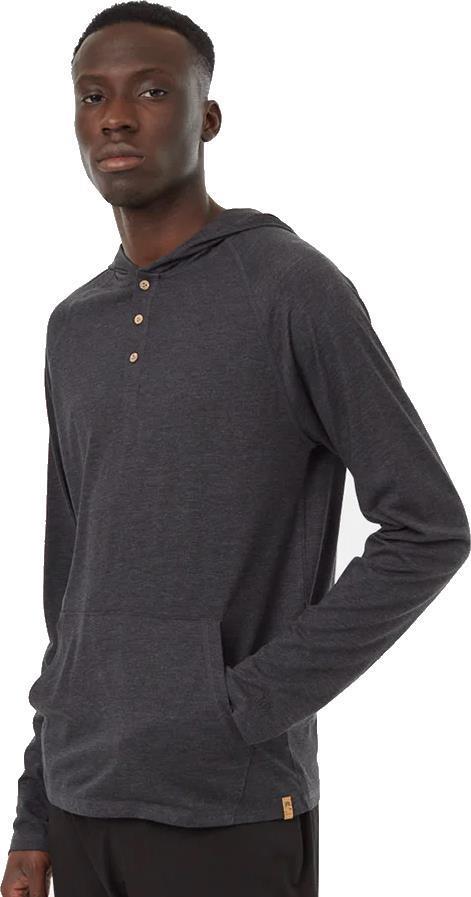 TreeBlend Henley Hoodie - Mens - Meteorite Black Heather 1