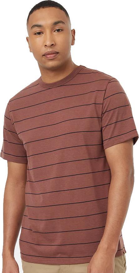 TreeBlend Stripe T-Shirt - Mens - Mesa Red / Midnight Blue 1