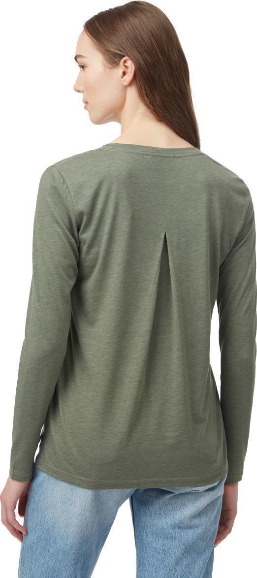 TreeBlend V-Neck LS T-Shirt - Womens - Agave Green 2