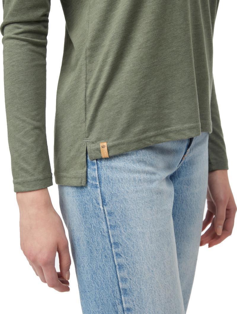 TreeBlend V-Neck LS T-Shirt - Womens - Agave Green 5