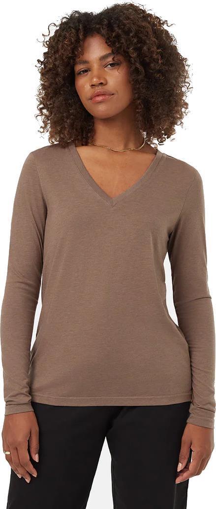 TreeBlend V-Neck LS T-Shirt - Womens - Fossil 1