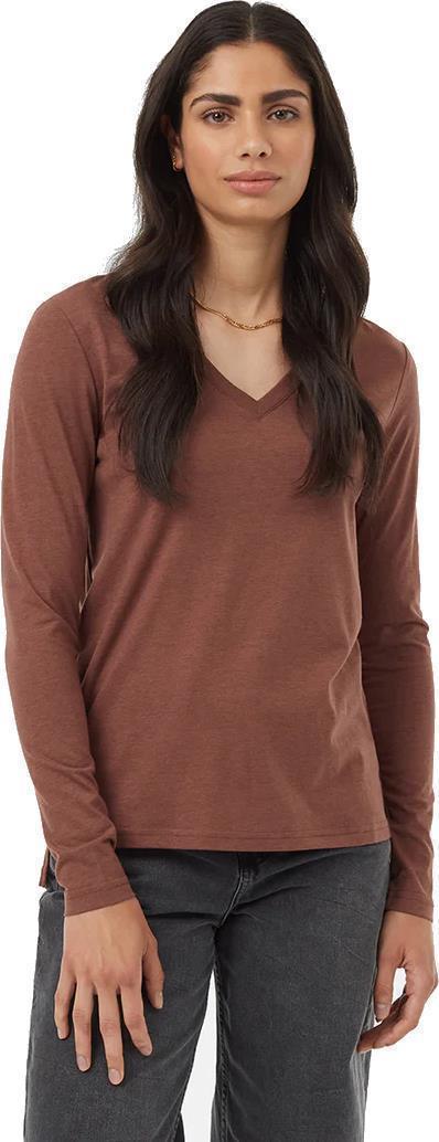 TreeBlend V-Neck LS T-Shirt - Womens - Mesa Red 1