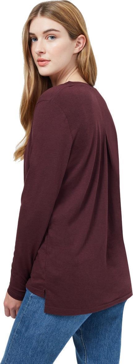 TreeBlend V-Neck LS T-Shirt - Womens - Mulberry 2