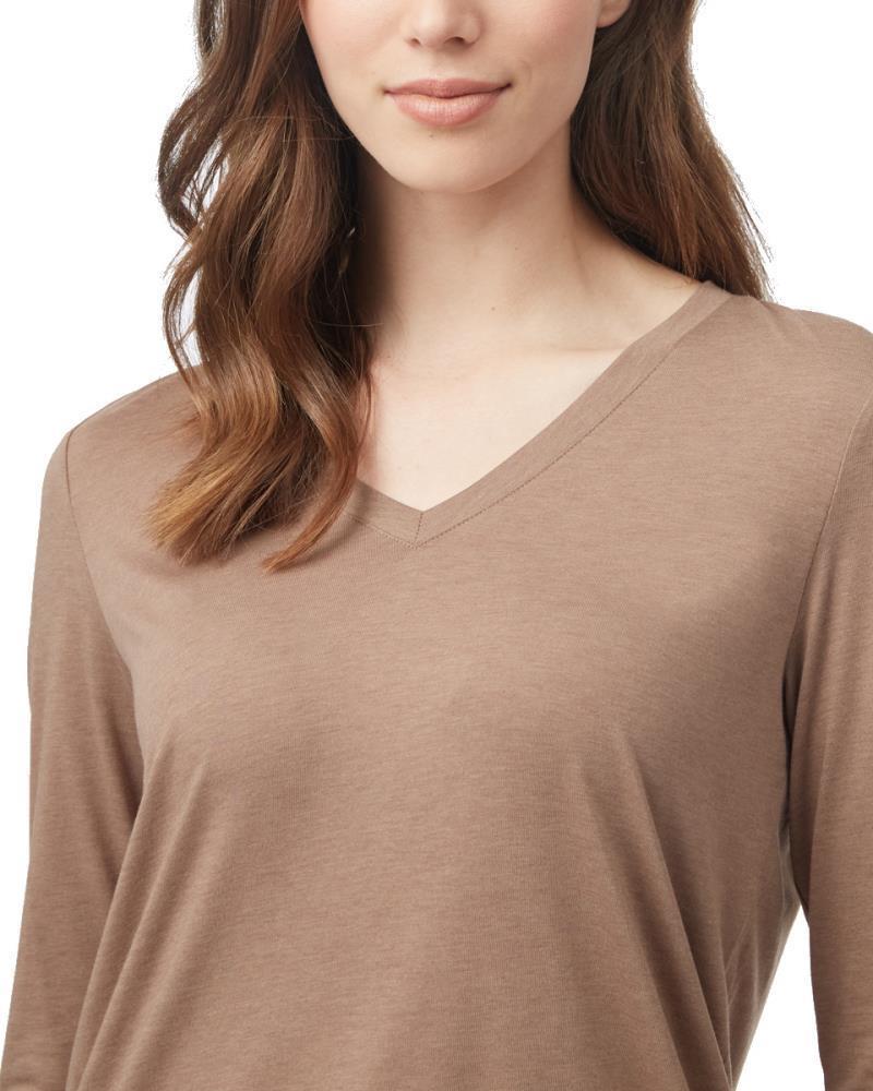 TreeBlend V-Neck LS T-Shirt - Womens - Pine Bark 3
