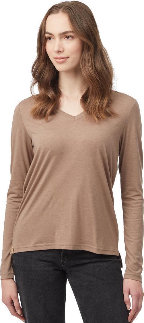 TreeBlend V-Neck LS T-Shirt - Womens - Pine Bark 1
