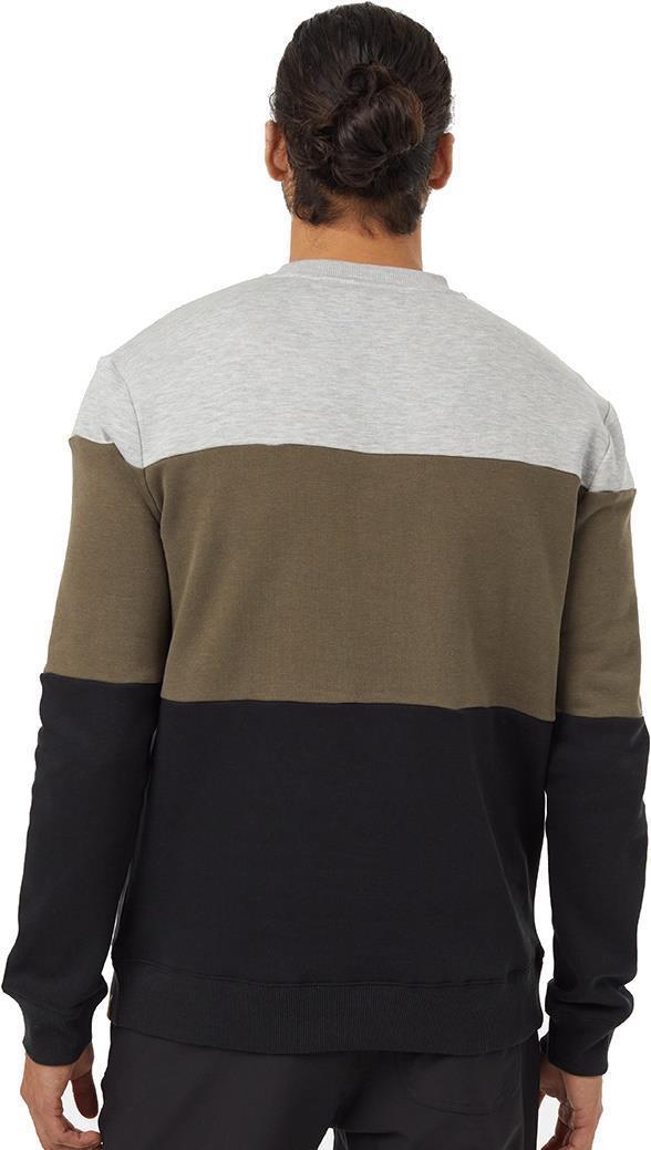 TreeFleece Blocked Classic Crew - Mens - Hi Rise Grey Heather / Tundra / Meteorite Black 2