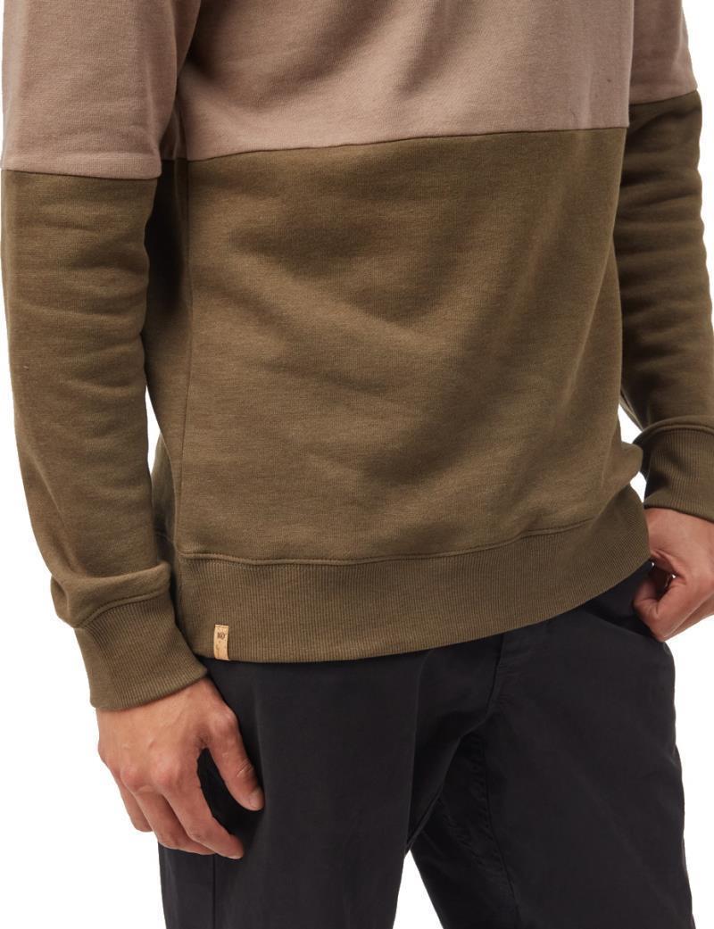 TreeFleece Blocked Classic Crew - Mens - Meteorite Black / Pine Bark / Uniform Green 3