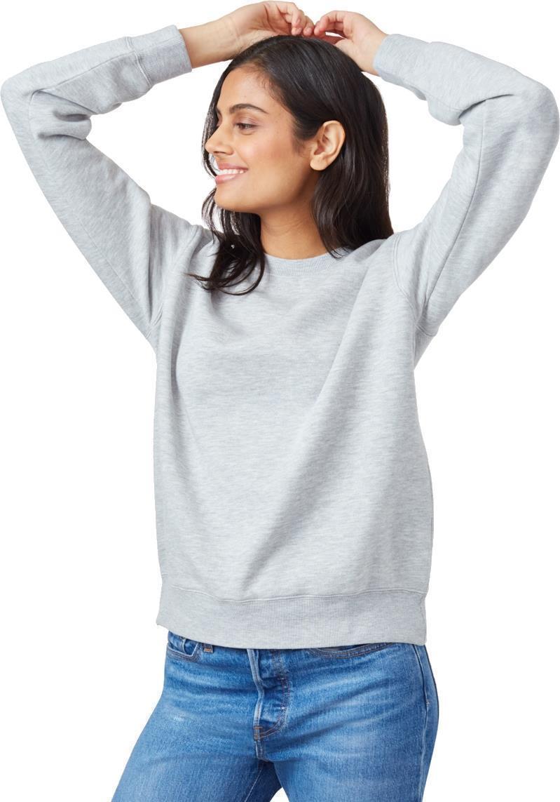 TreeFleece Crew - Womens - hi rise grey heather 1