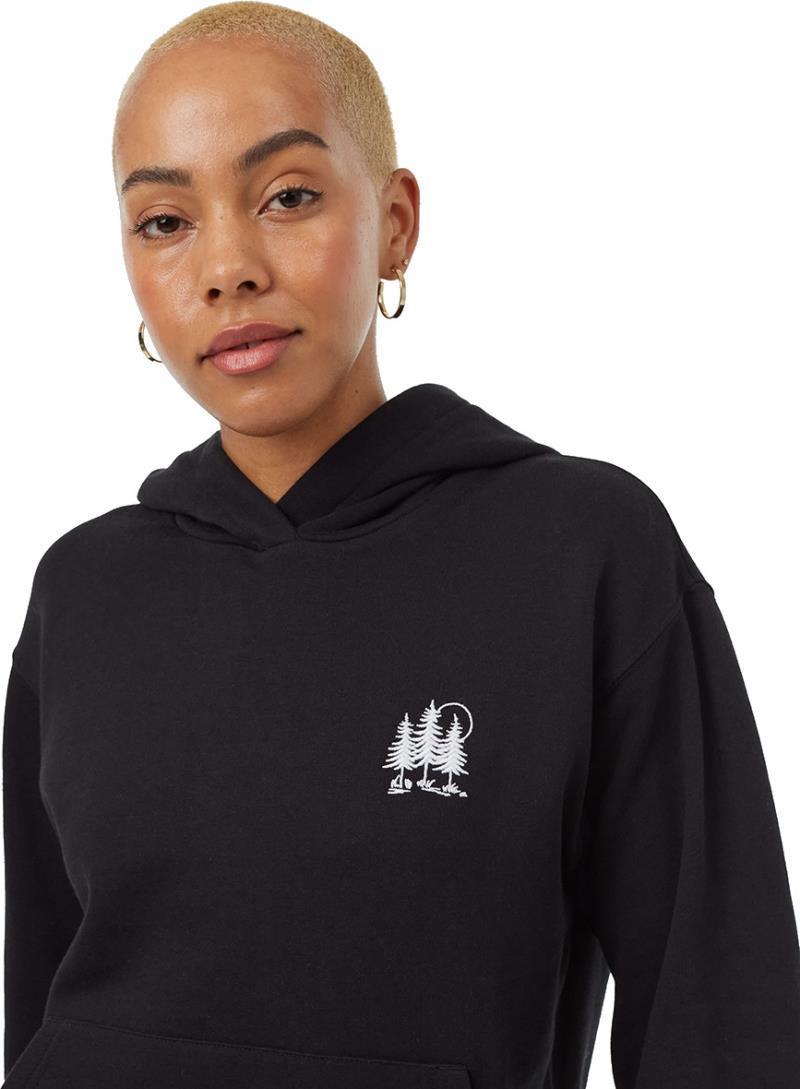 TreeFleece Golden Spruce Update Hoodie - Womens - meteorite black / white emb 1