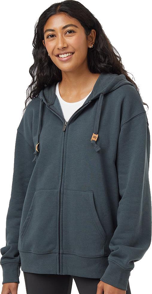 TreeFleece Relaxed Zip Hoodie - Womens - forest river green 1