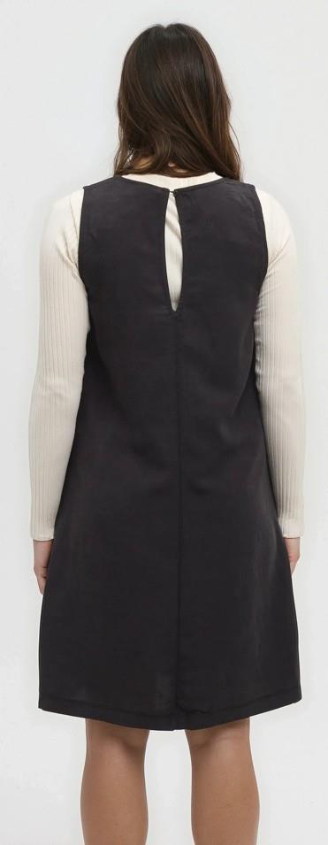 TreeLinen A-Line Dress - meteorite black 1