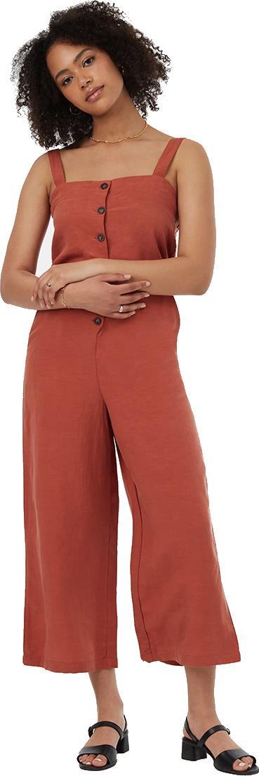 TreeLinen Apron Front Jumpsuit - baked clay 1
