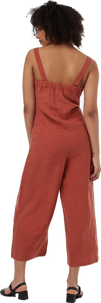 TreeLinen Apron Front Jumpsuit - baked clay 1