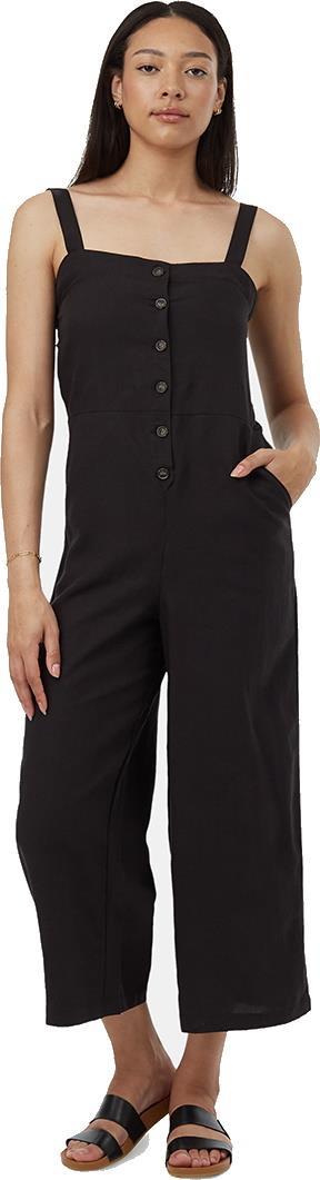 TreeLinen Apron Front Jumpsuit - meteorite black 1