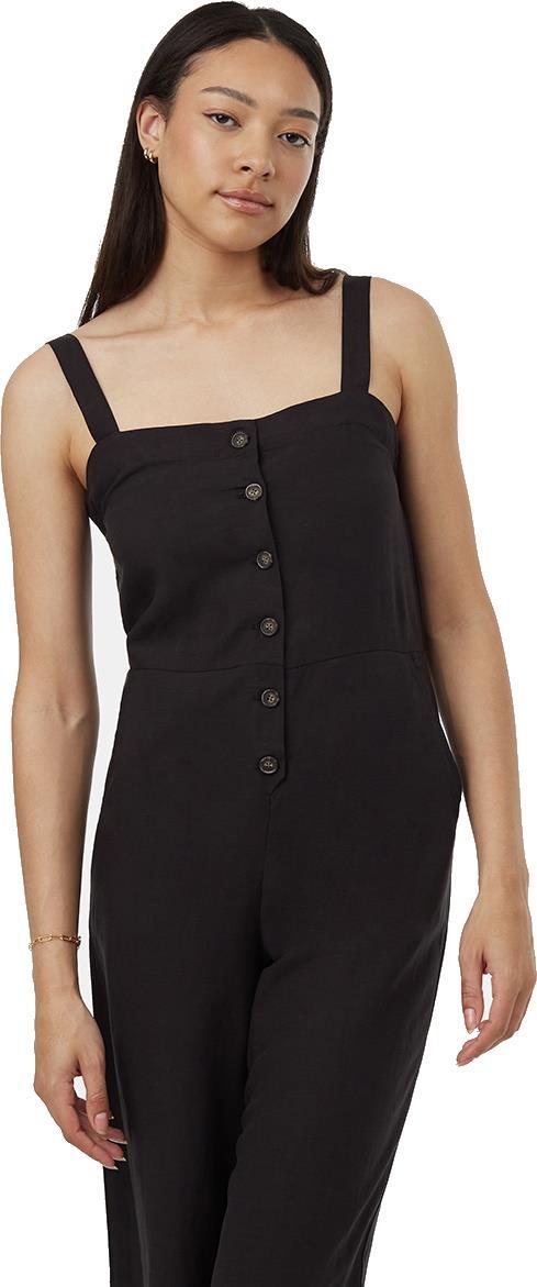 TreeLinen Apron Front Jumpsuit - meteorite black 1
