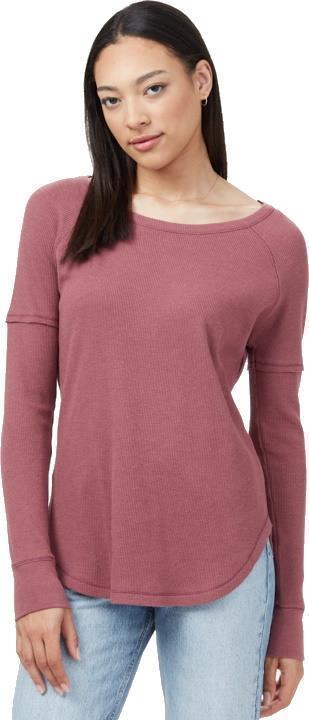 TreeWaffle Crew LS - Womens - crushed berry 1