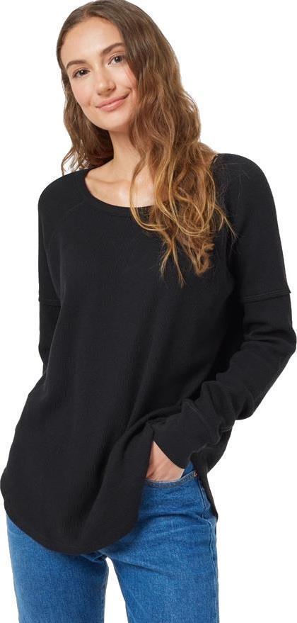 TreeWaffle Crew LS - Womens - meteorite black 1
