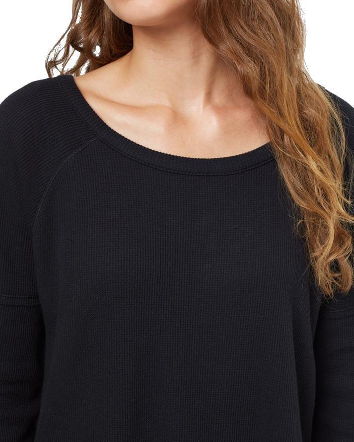 TreeWaffle Crew LS - Womens - meteorite black 1