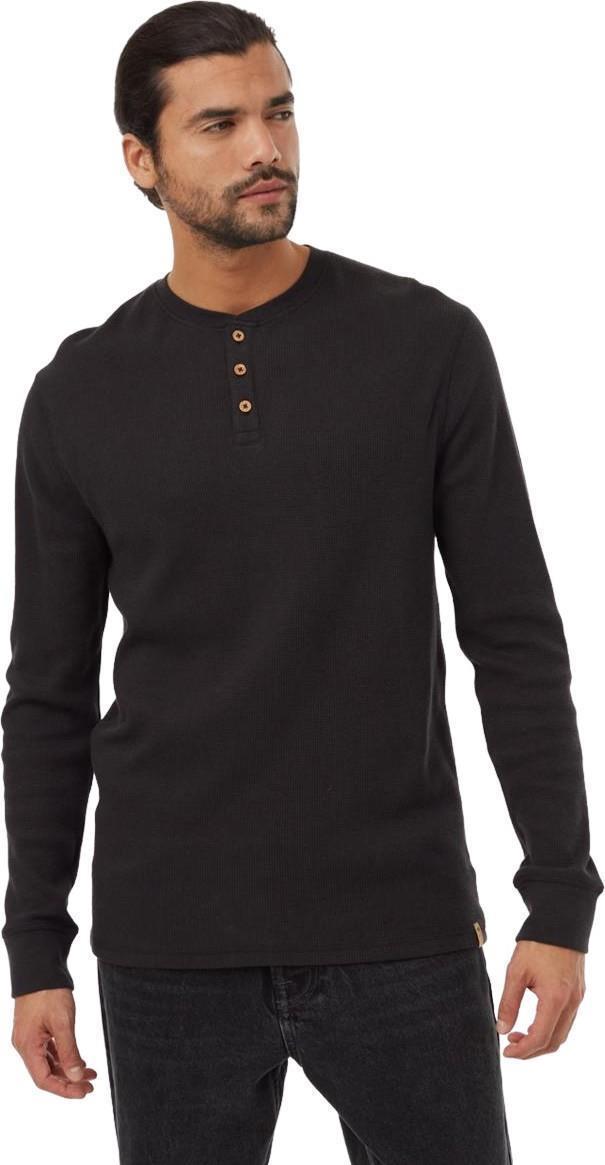TreeWaffle Henley LS - Mens - Meteorite Black 1