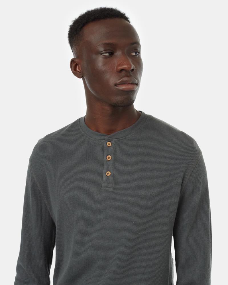 TreeWaffle Henley LS - Mens - Urban Green 2