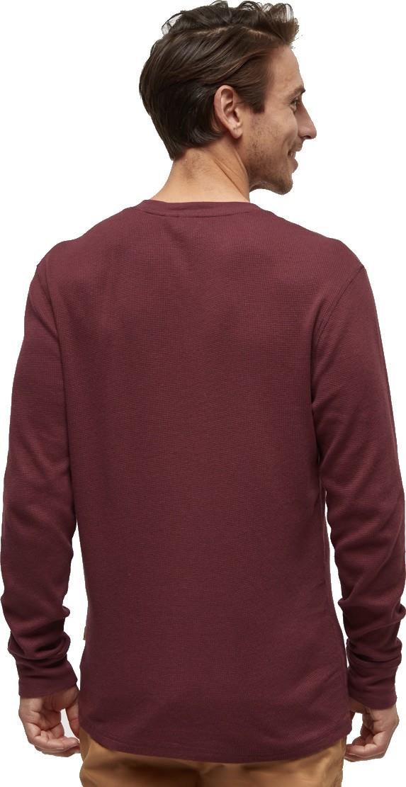 TreeWaffle Henley LS - Mens - deep burgundy 1