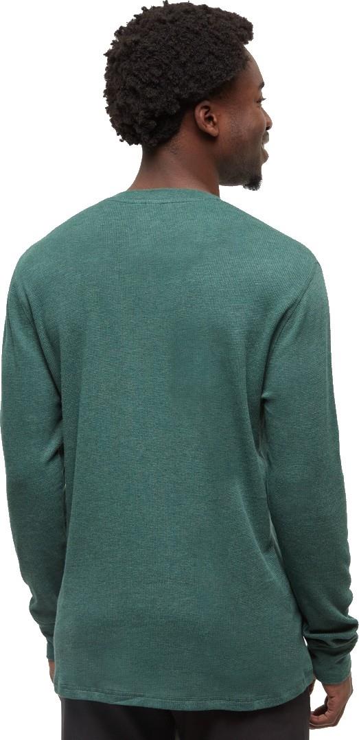 TreeWaffle Henley LS - Mens - forest pine heather 1