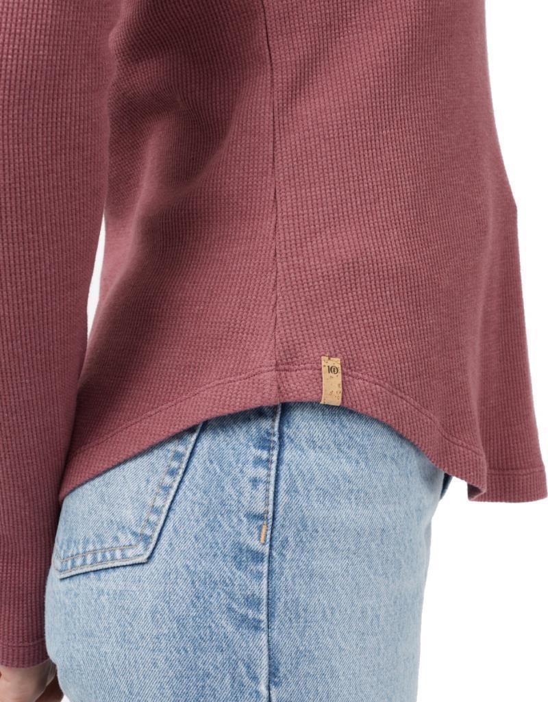 TreeWaffle Henley LS - Womens - crushed berry 1