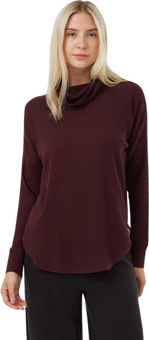 TreeWaffle Turtleneck LS - Womens - Mulberry 1