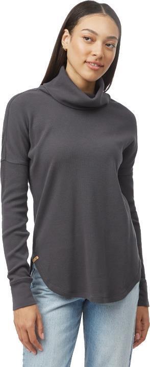TreeWaffle Turtleneck LS - Womens - forest river green 1