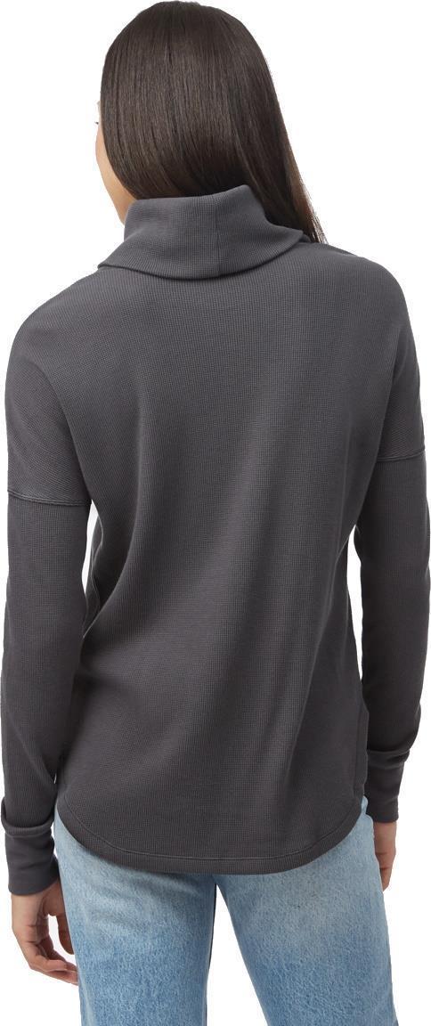 TreeWaffle Turtleneck LS - Womens - forest river green 1