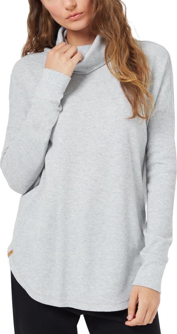 TreeWaffle Turtleneck LS - Womens - hi rise grey 1