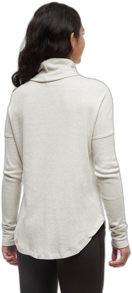 TreeWaffle Turtleneck LS - Womens - vintage white heather 1