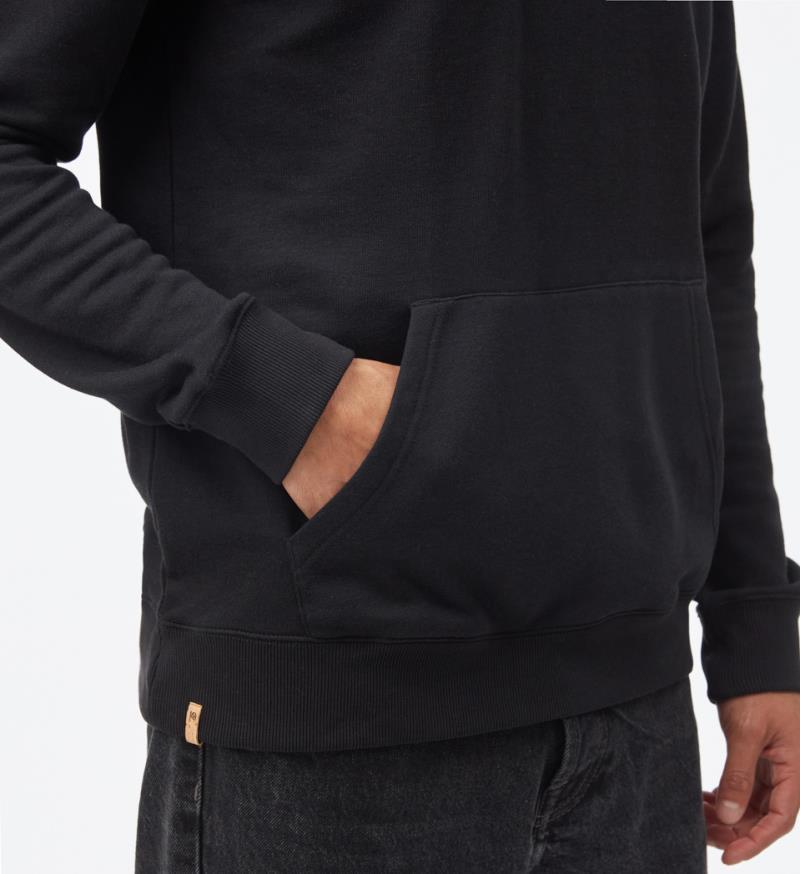 Treefleece 1/4 Button Hoodie - Mens - meteorite black 1