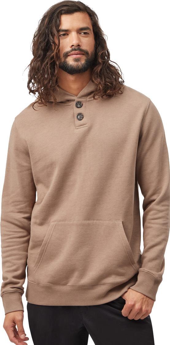 Treefleece 1/4 Button Hoodie - Mens - pine bark 1