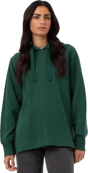 Treefleece Slit Hem Oversized Hoodie - Womens - hunter green 1