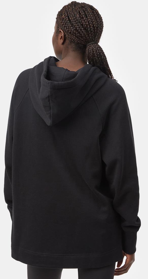 Treefleece Slit Hem Oversized Hoodie - Womens - meteorite black 1