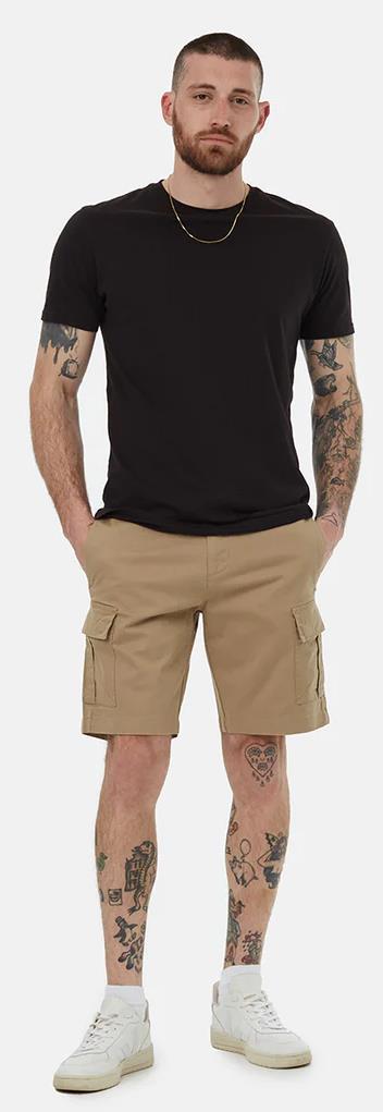 Twill Cargo Shorts - Mens - Khaki 3