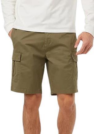 Twill Cargo Shorts - Mens - Olive Night Green 1