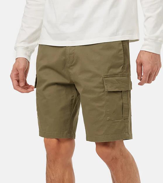 Twill Cargo Shorts - Mens - Olive Night Green 3