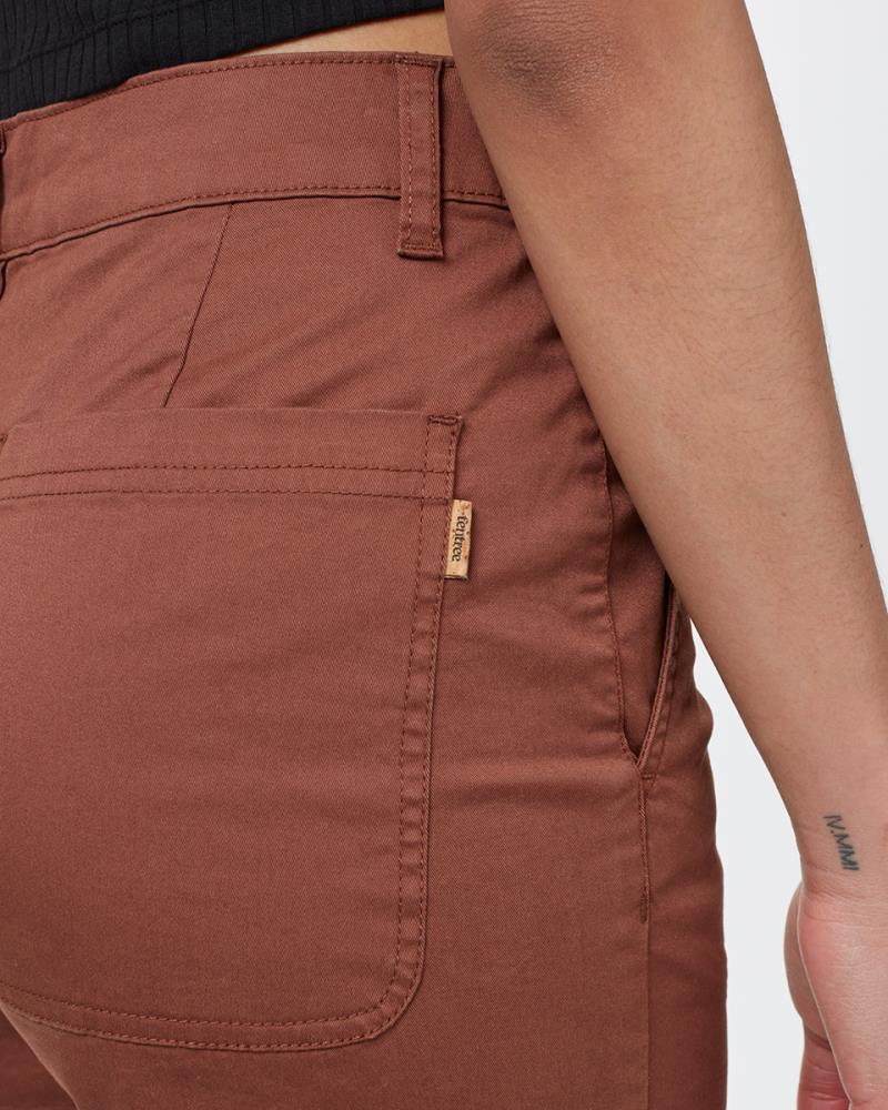 Twill High Waist Shorts - Womens - cedar 1