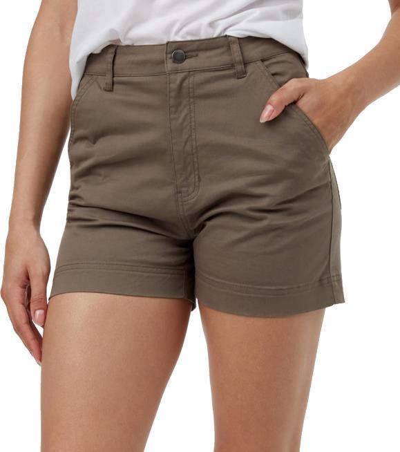 Twill High Waist Shorts - Womens - falcon 1