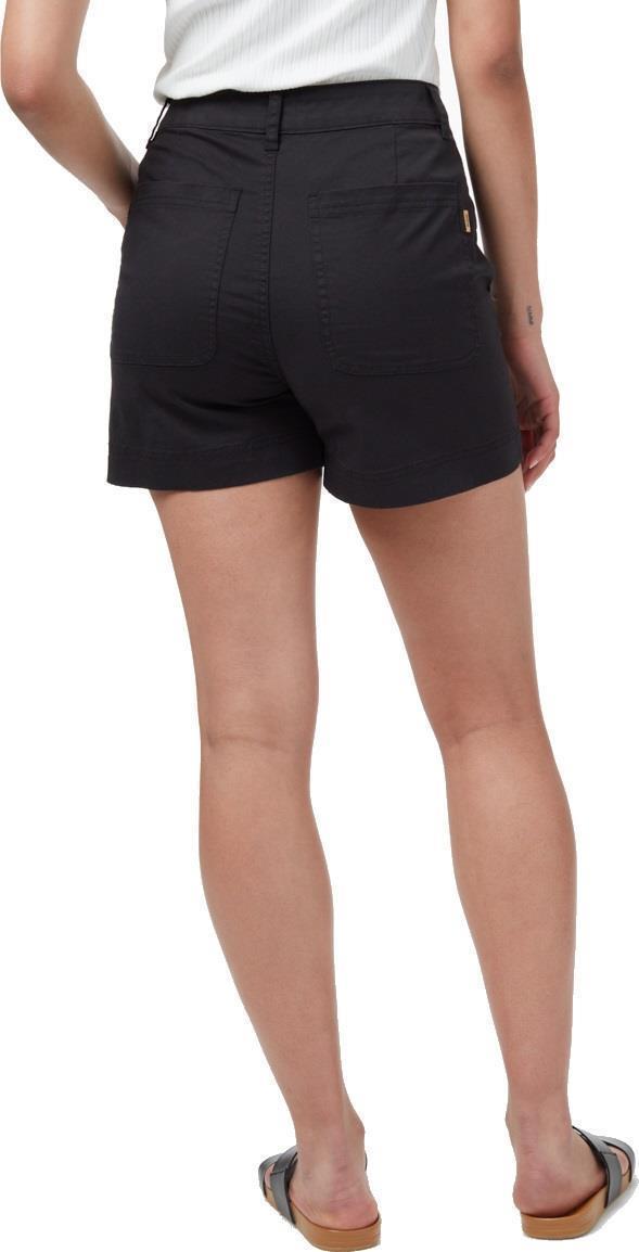 Twill High Waist Shorts - Womens - meteorite black 1